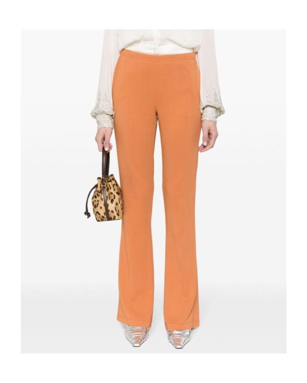 Forte_forte Orange Pressed-Crease Tailored Trousers