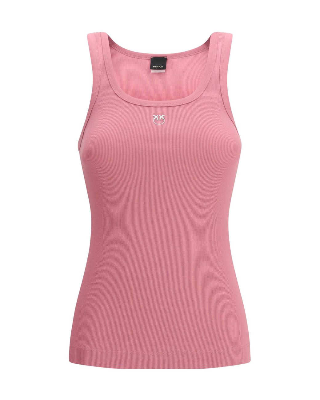 Pinko Pink Multicolor Cotton Sleeveles T