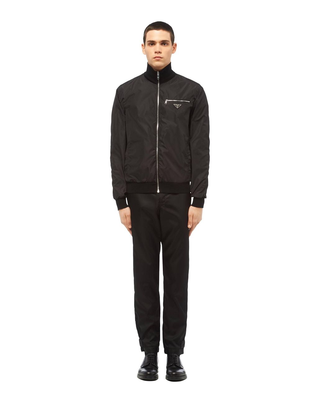 Prada Blue Reversible Wool And Nylon Jacket Double-Sided Pilot Jacket for men