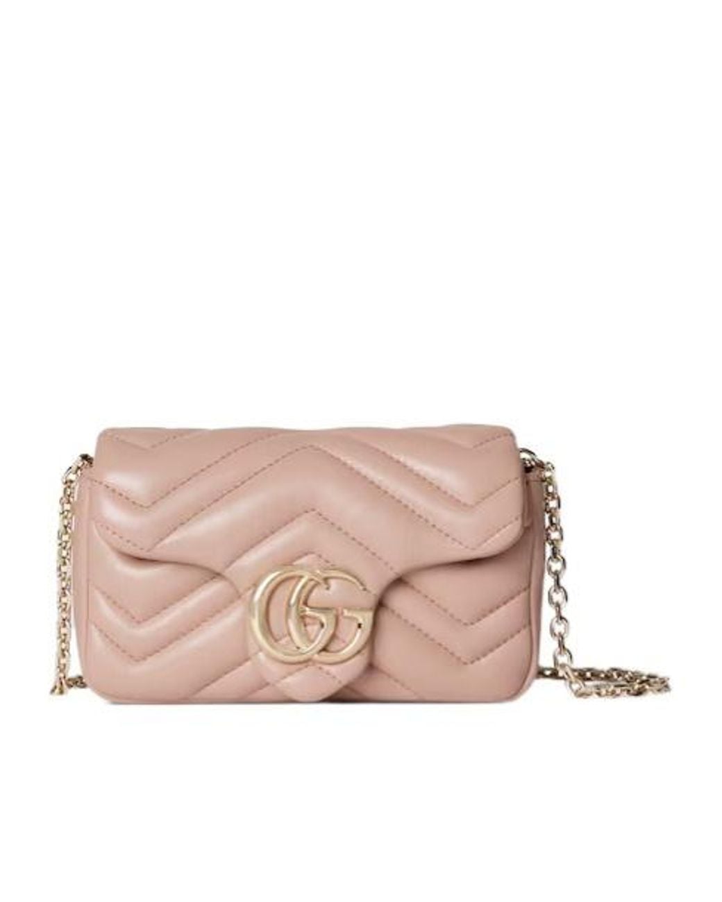Gucci Pink Gg Marmont Mini Shoulder Bag