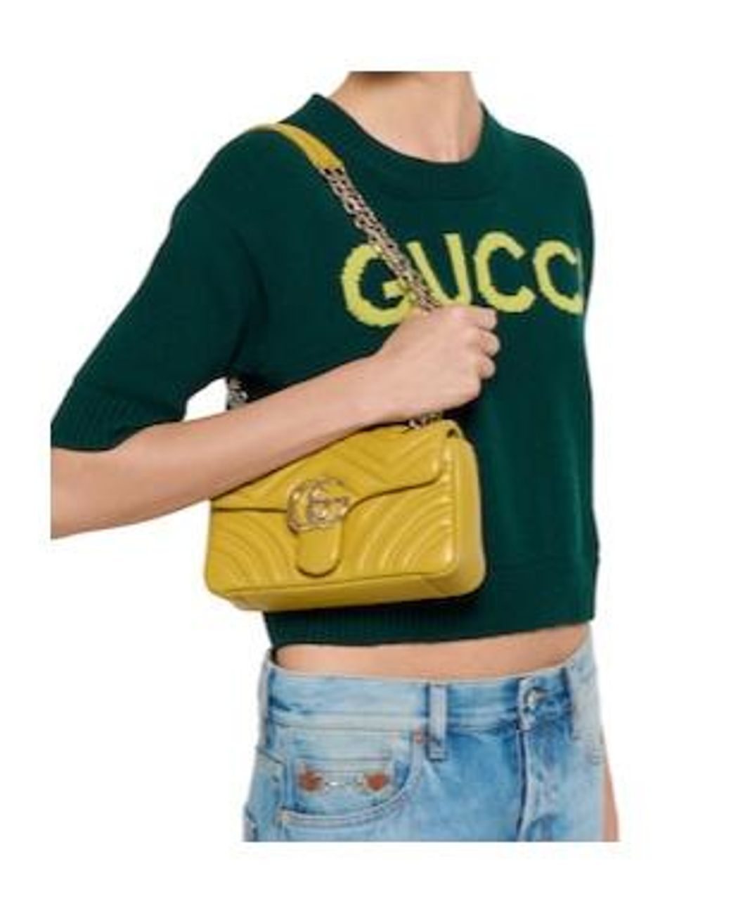 Gucci Metallic Gg Marmont Small Shoulder Bag