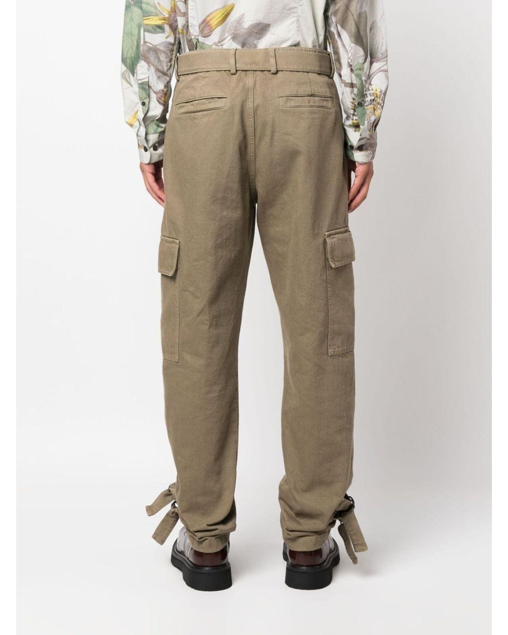 Dries Van Noten Natural Belt Ring Casual Pants for men