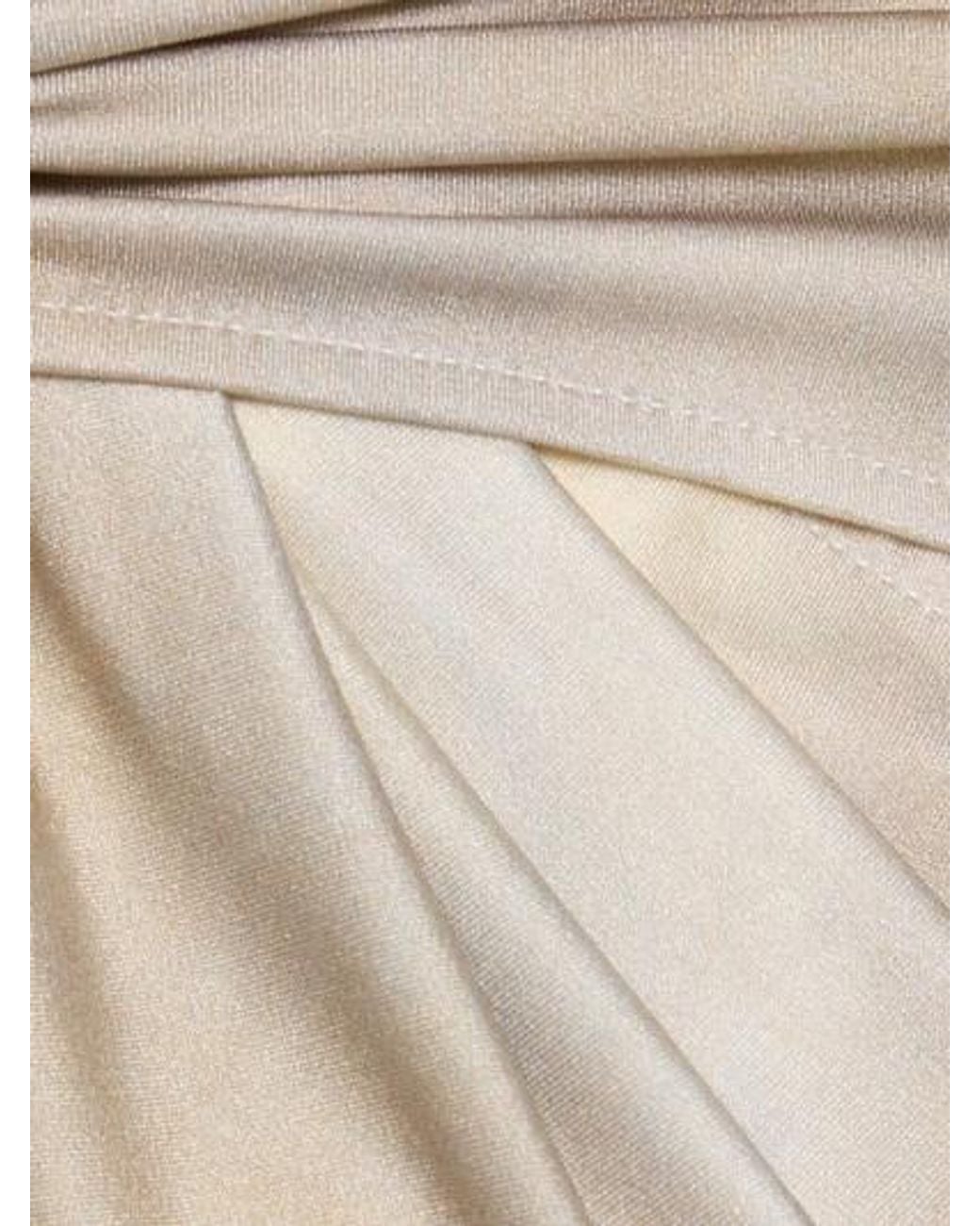 Coperni Natural Hollowed-Out Jersey Mini Dress