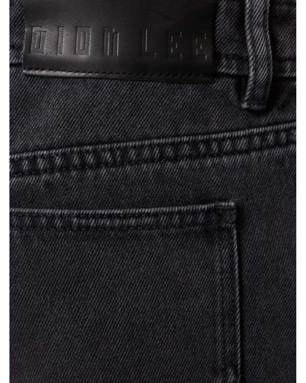 Dion Lee Black Flared Zip Low Rise Denim Jeans