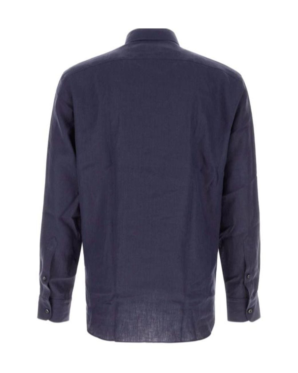Zegna Blue Long Sleeve Shirt for men