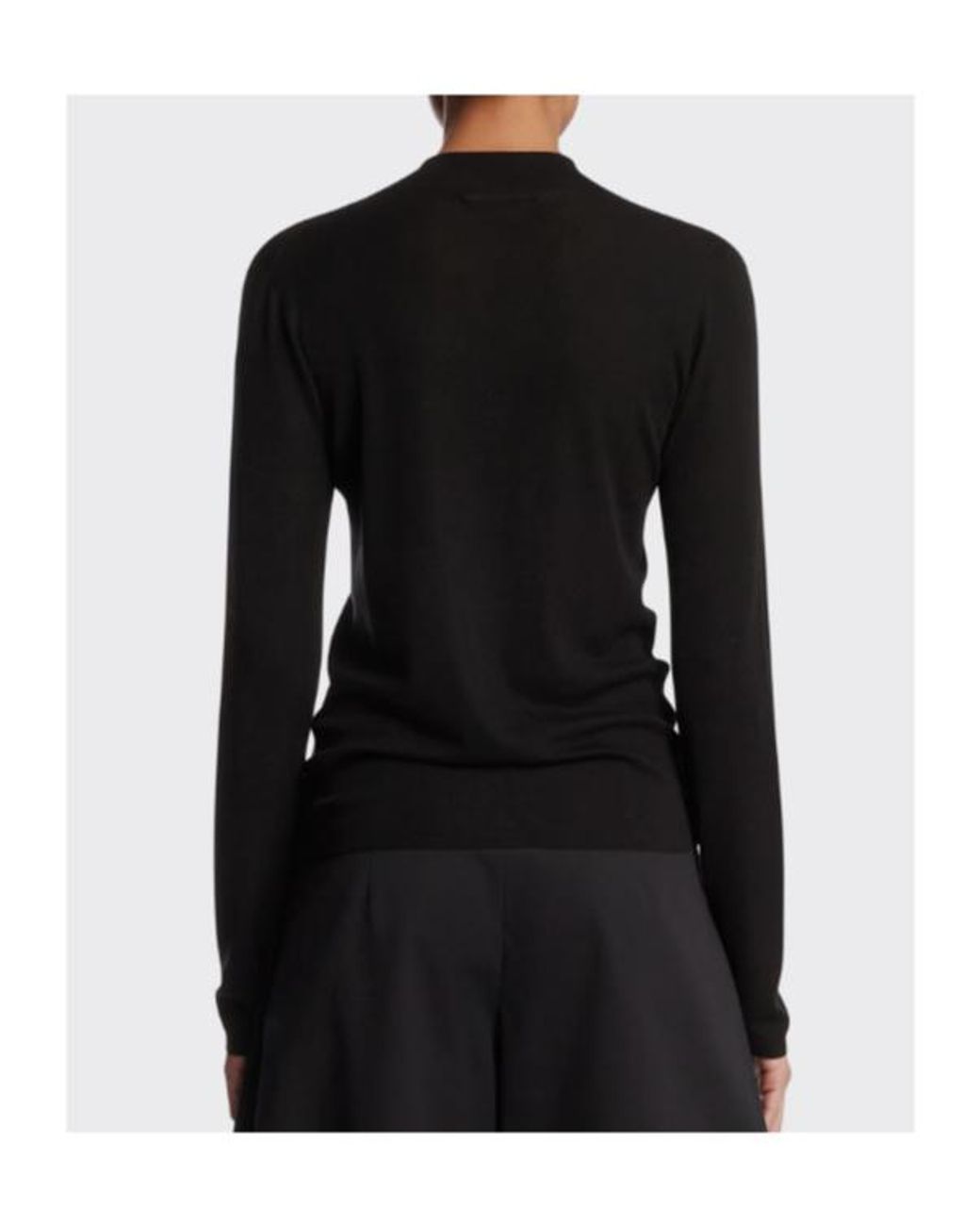 The Row Black Long-Sleeve Top