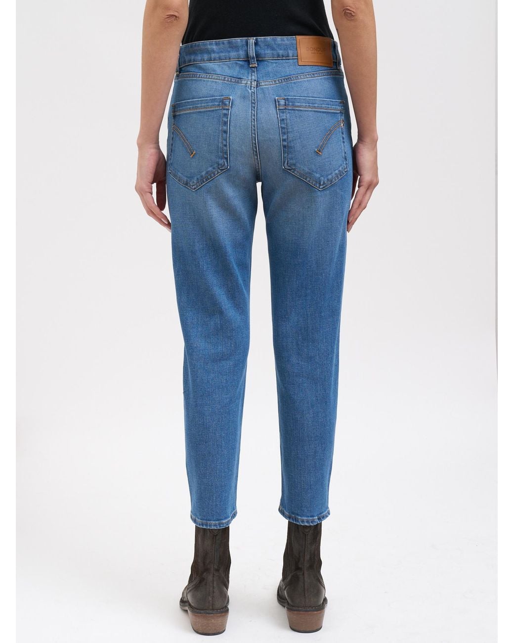 Dondup Blue Single-Breasted Denim Trousers