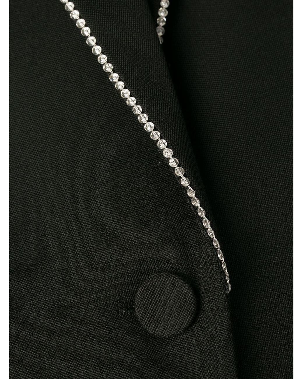 Givenchy Black Embellished Lapel Collar Blazer