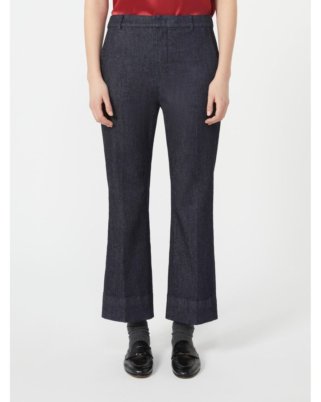 Max Mara Blue 'S High-Waist Tailored Trousers