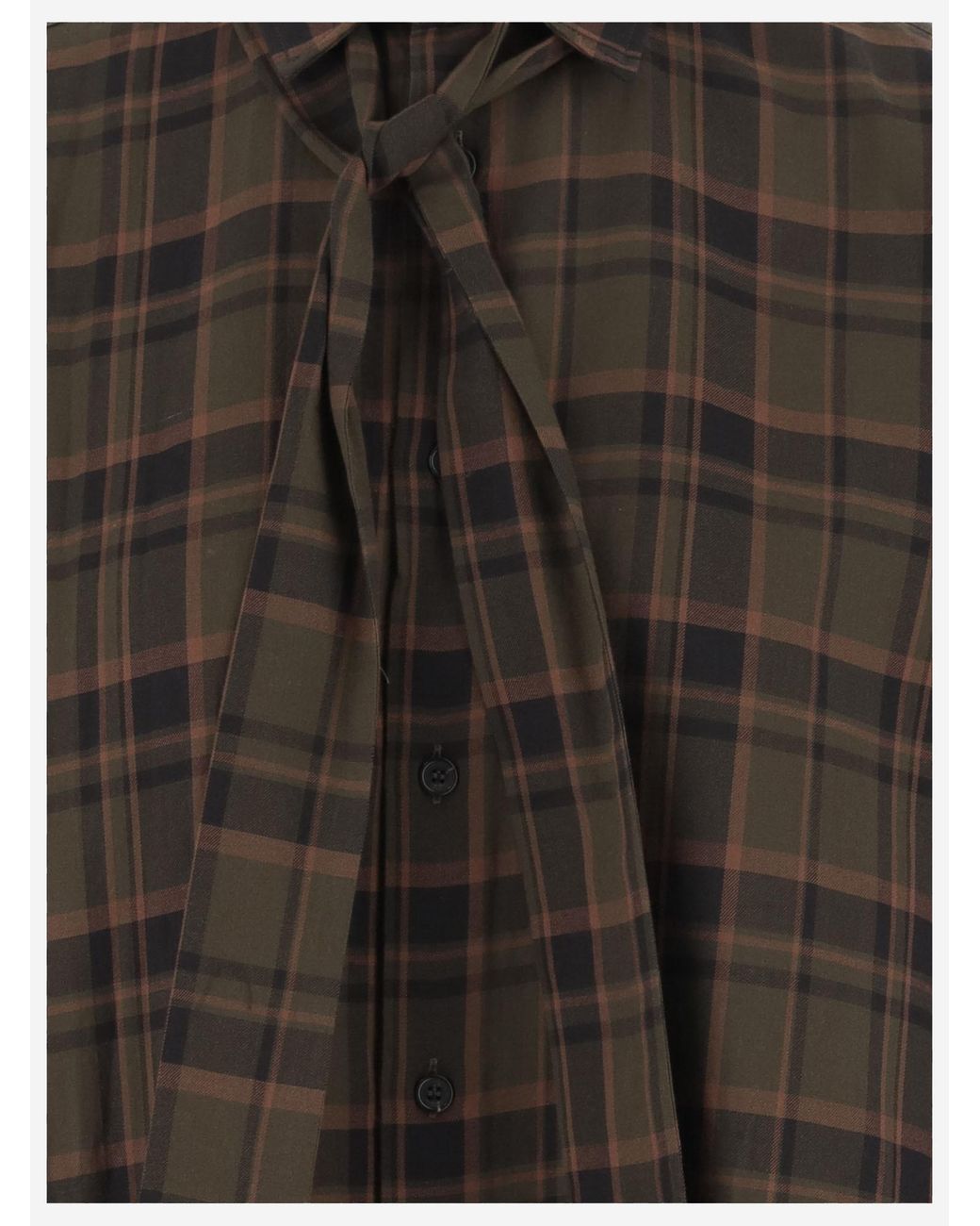 Saint Laurent Green Cassandre Lavallière Shirt