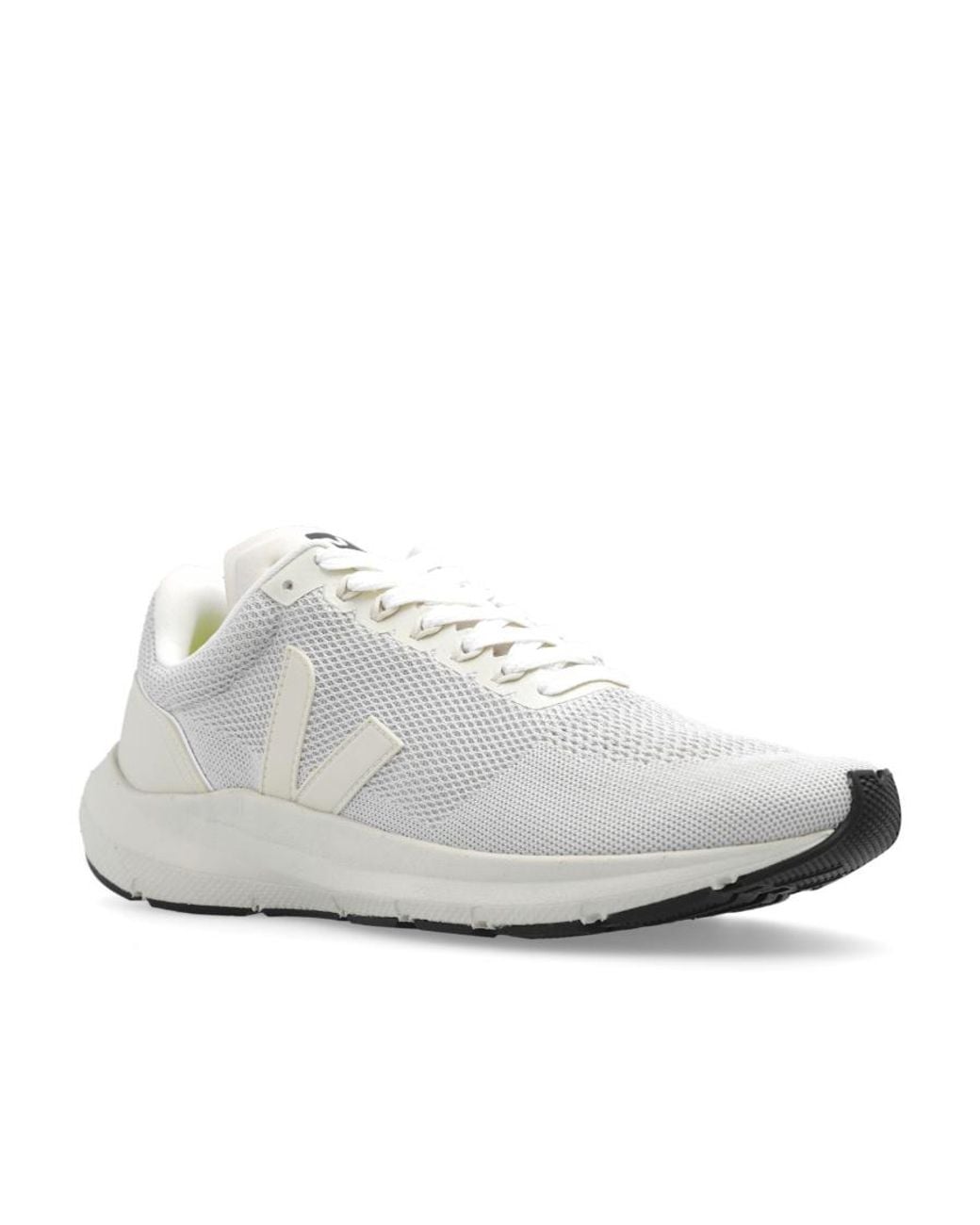 Veja White Logo Patch Lace-Up Sneakers for men