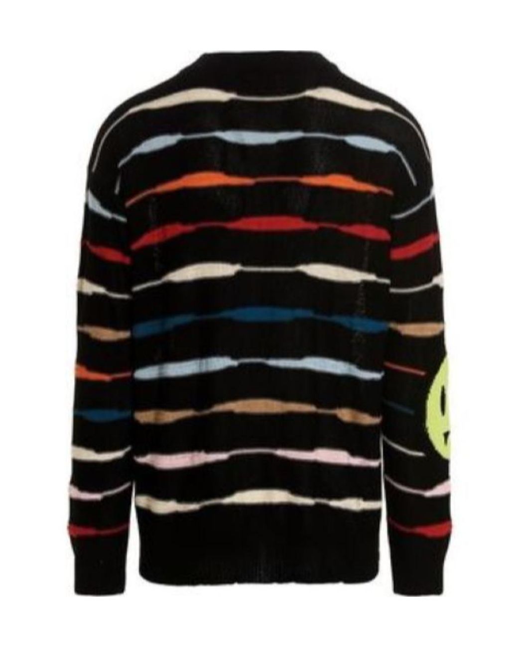 Barrow Black Striped V-Neck Buttoned Cardigan for men