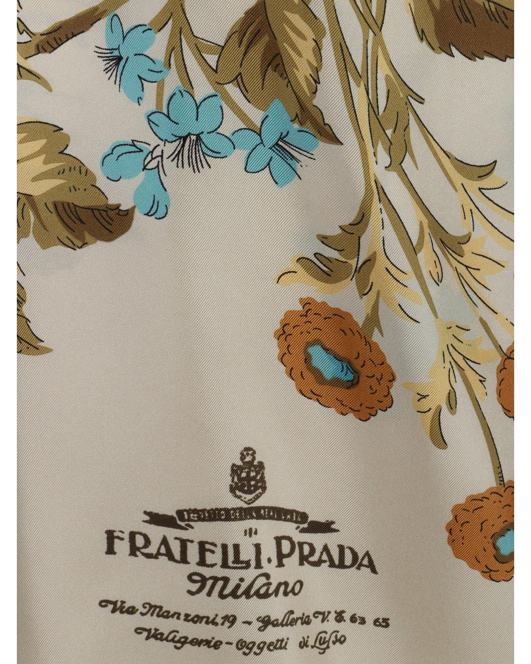 Prada Natural Pattern-Printed Mini Skirt