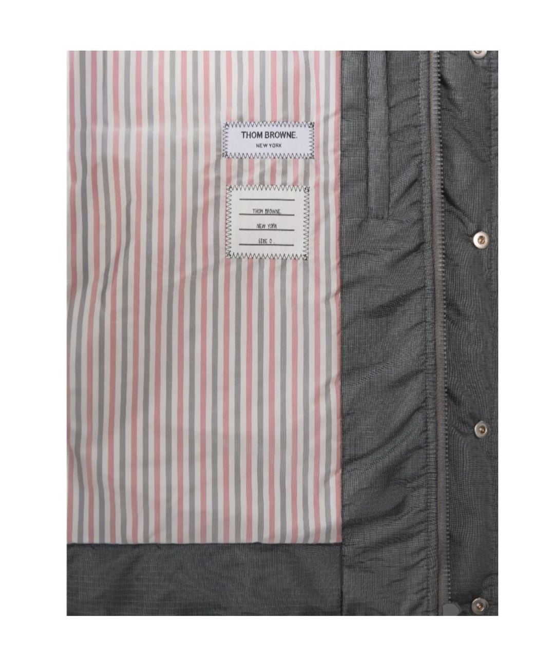 Thom Browne Gray Four-Bar Stip-Detail Jacket for men