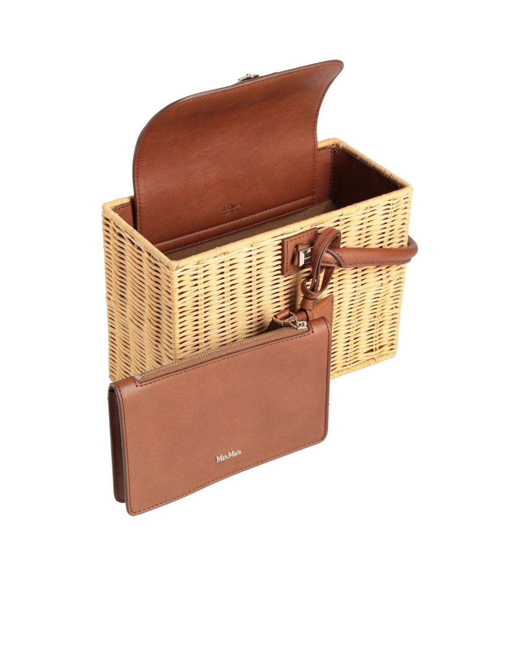 Max Mara Brown Medium Woven Tote Bag