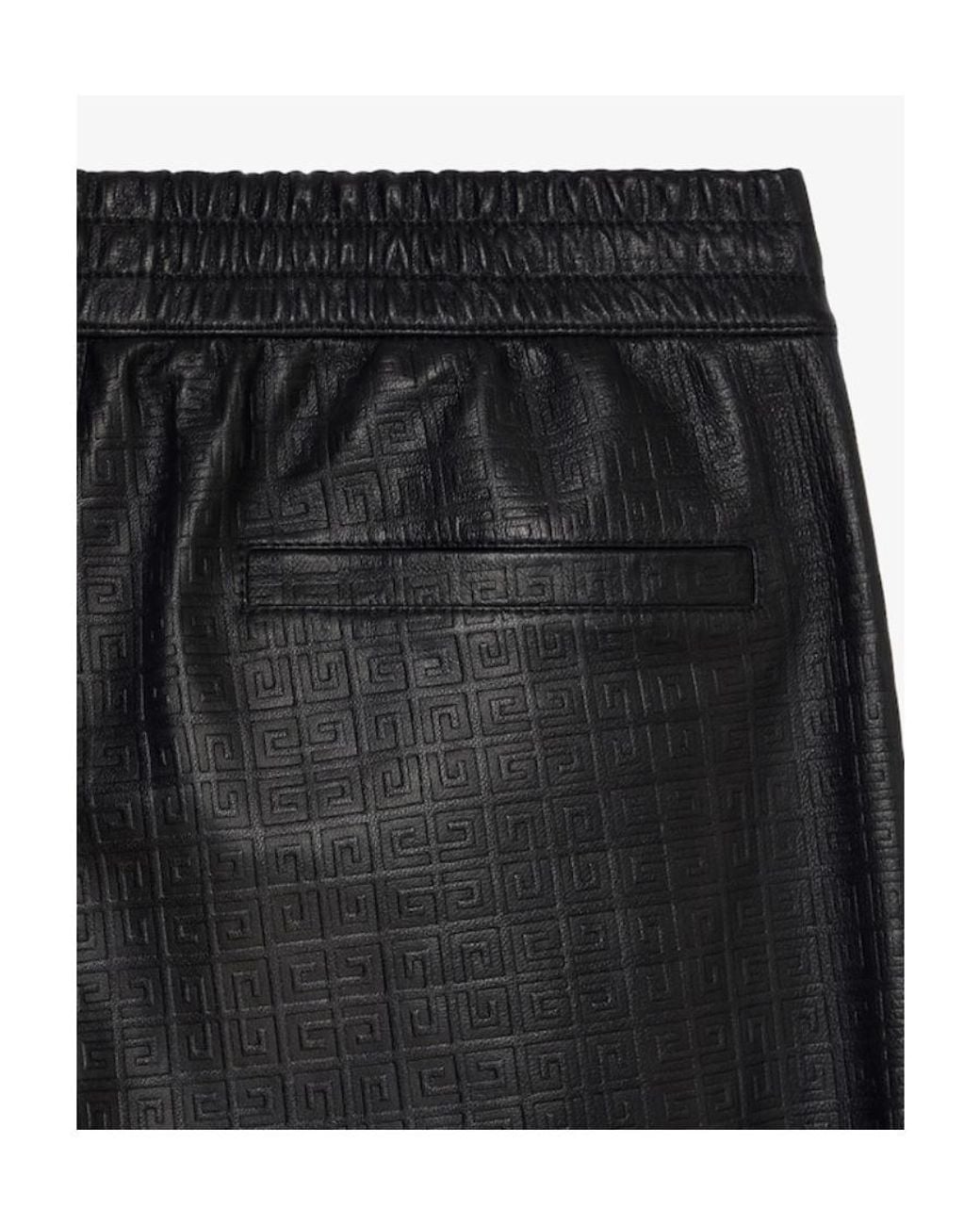 Givenchy Black 4G Embossed Pants for men