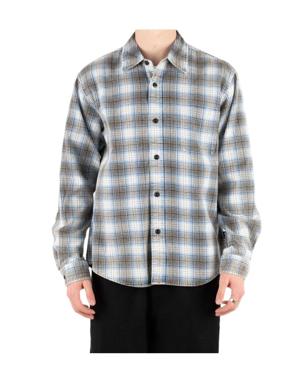 Stussy Gray Long-Sleeved Shirt for men