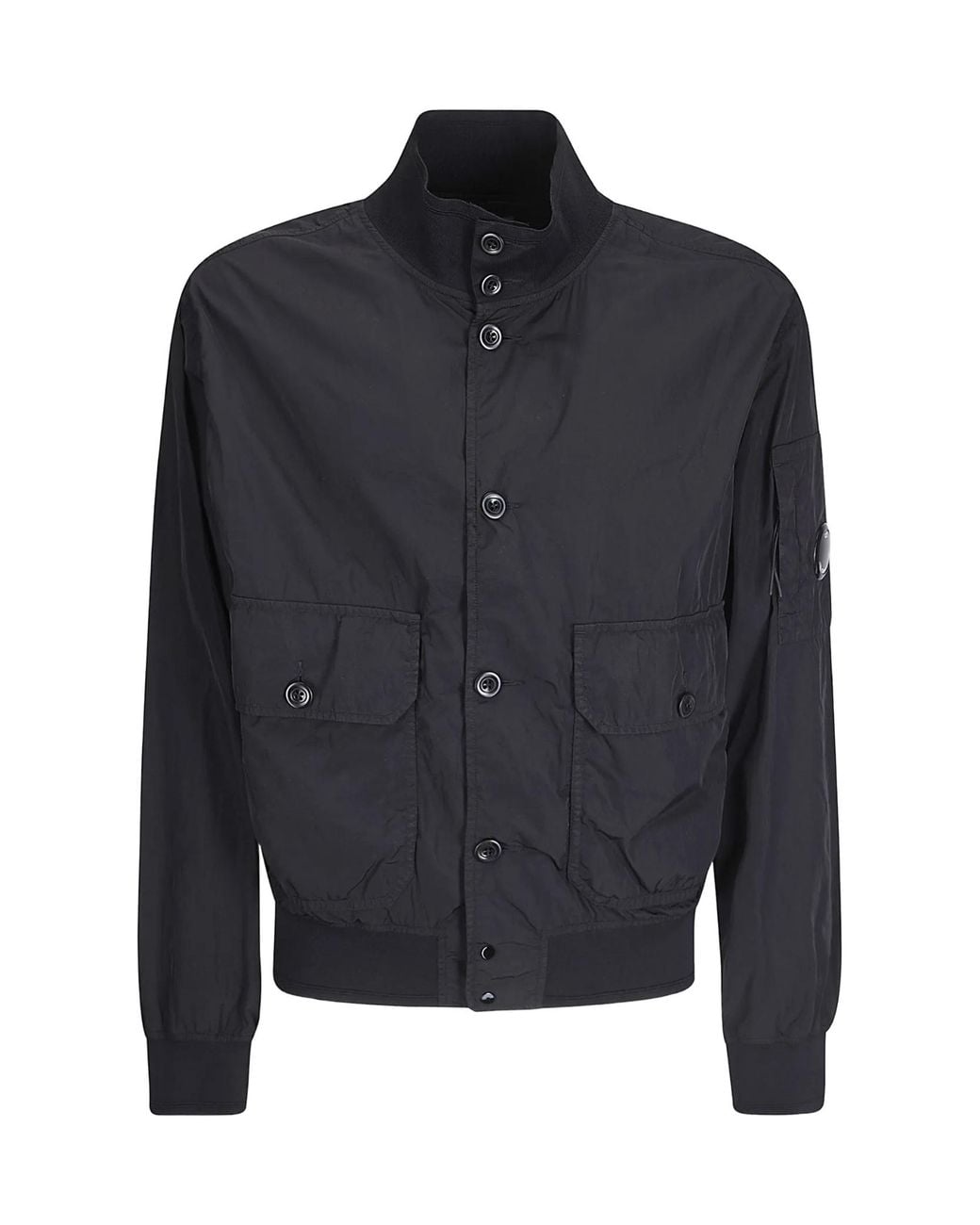 C P Company Blue Chrome-R Jacket With Front Pockets for men
