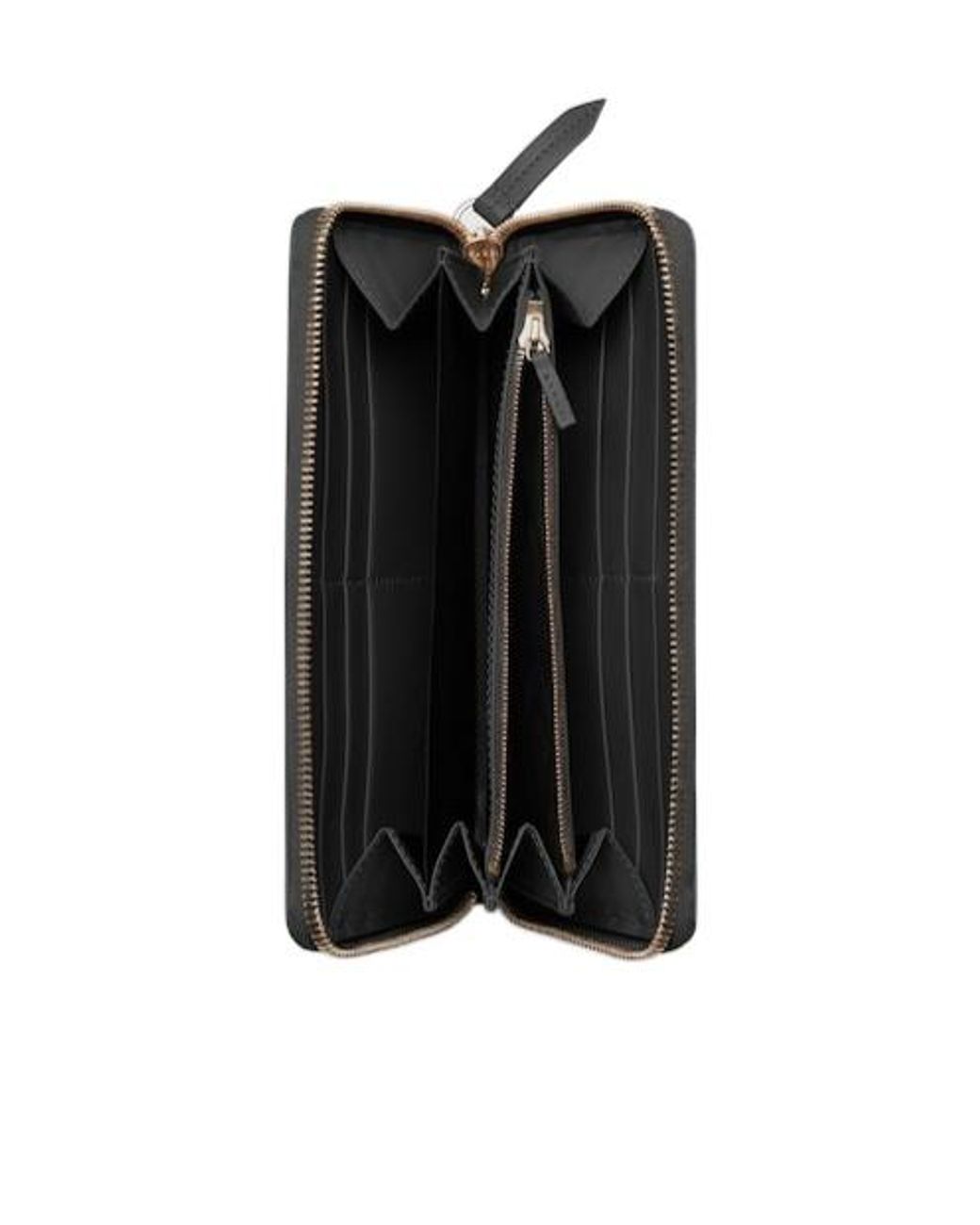 Gucci Black Gg Marmont Zip Around Wallet