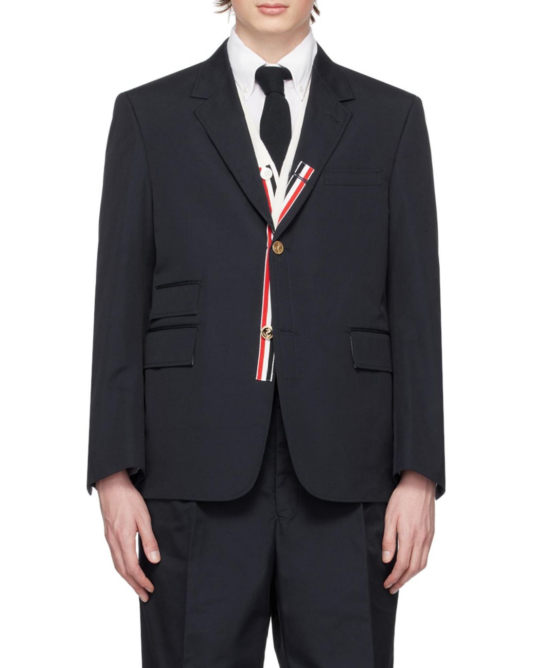 Thom Browne Blue Single-Breasted Tailored Blazer for men