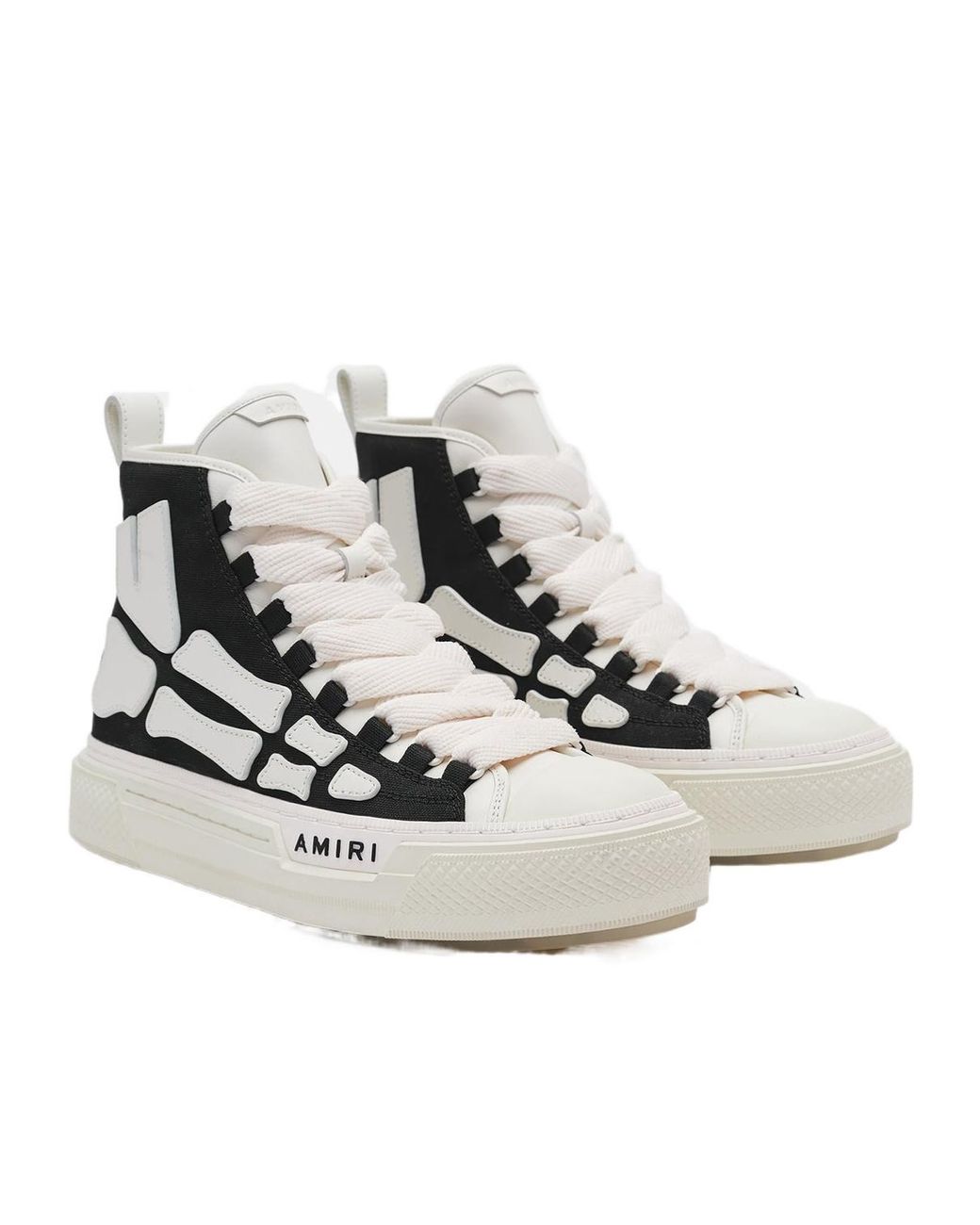 Amiri Black Lethestanether Trim Pull-Tab Sneakers For for men