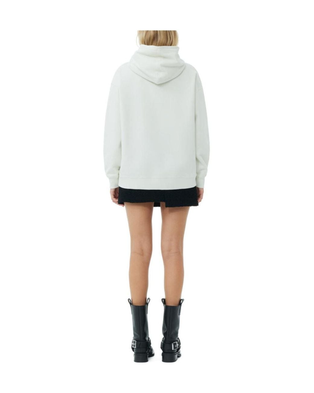 Ganni White Egret Isoli Oversized Hoodie