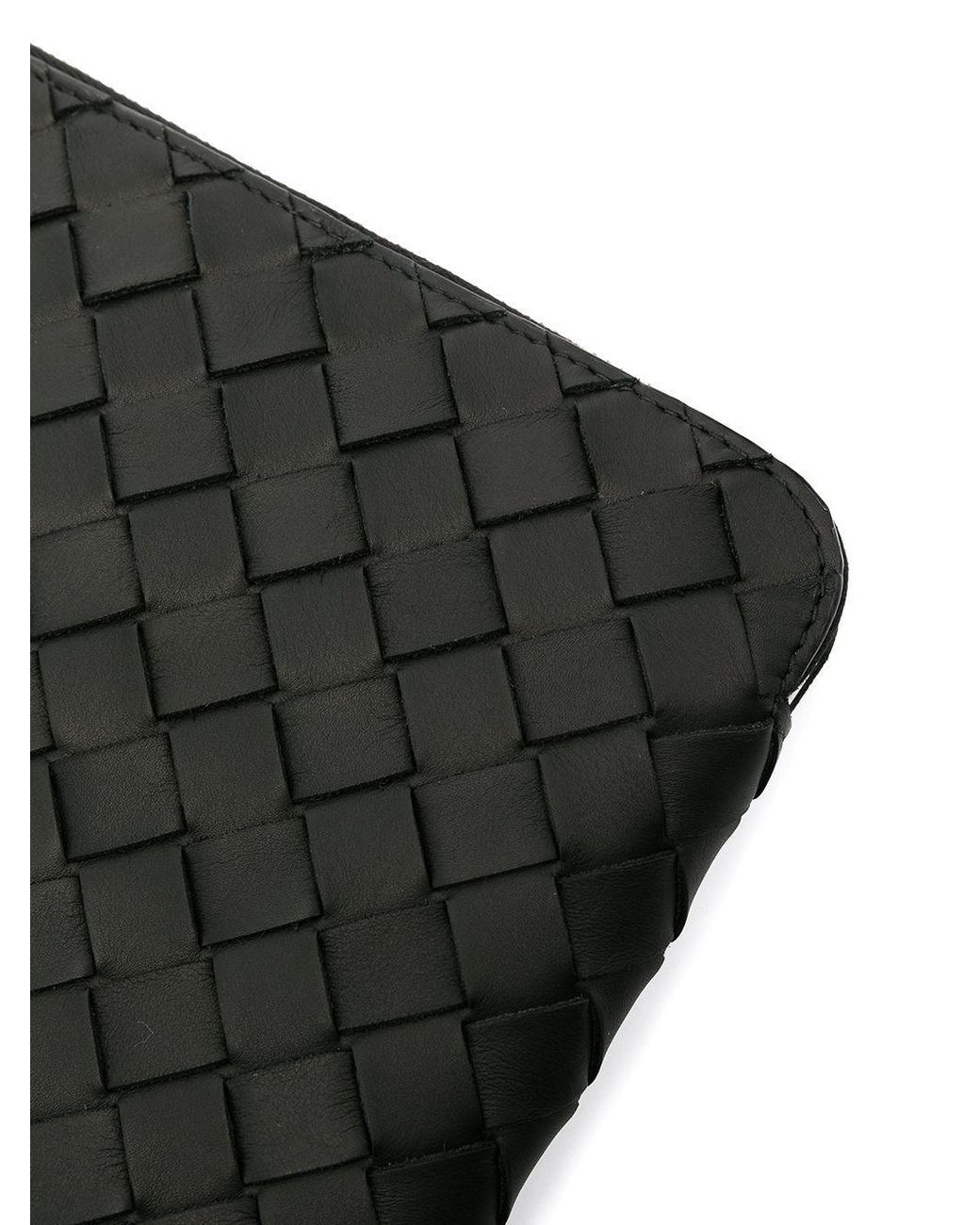 Bottega Veneta Black Intrecciato Document Holder for men