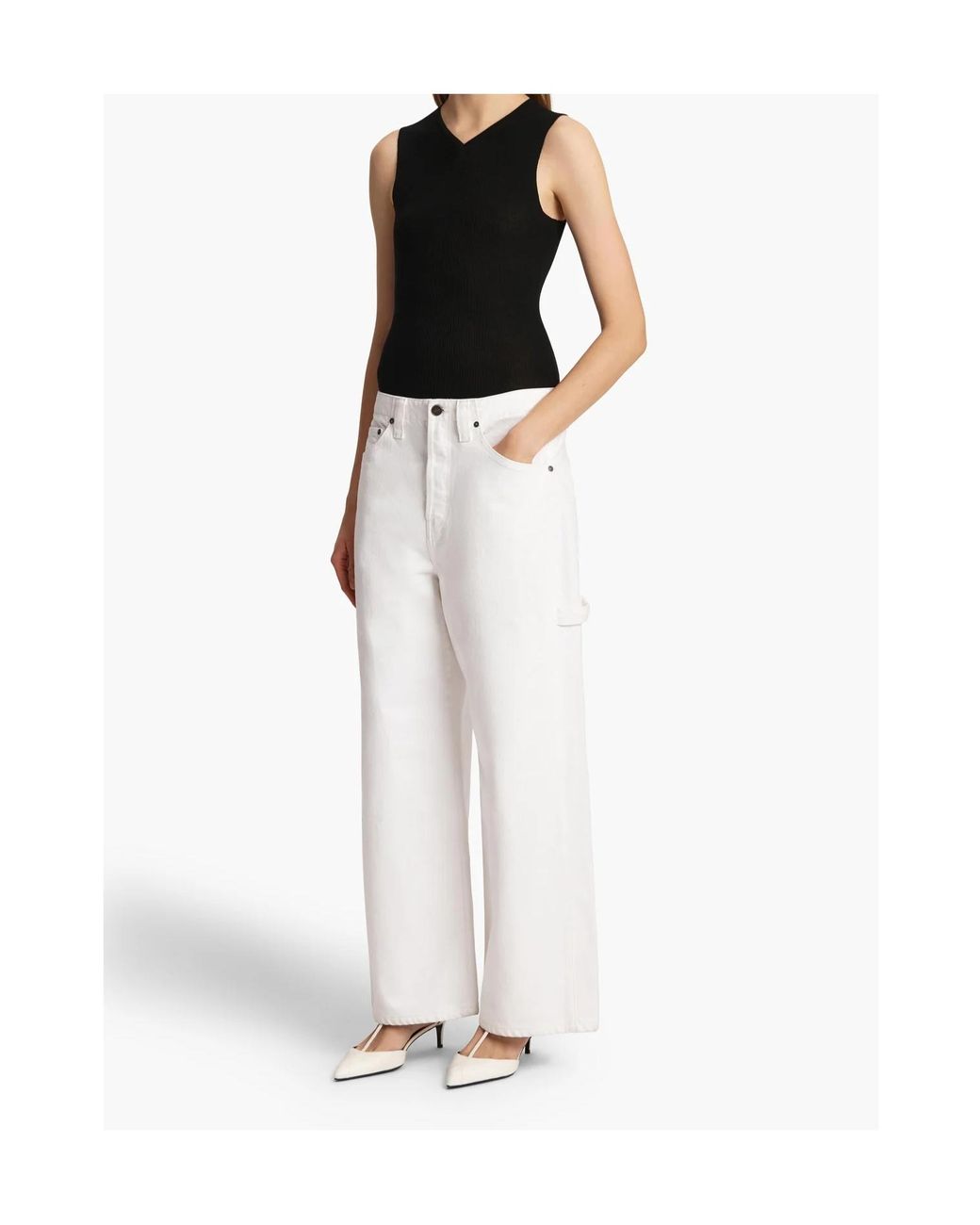 Khaite White Sowen Jeans