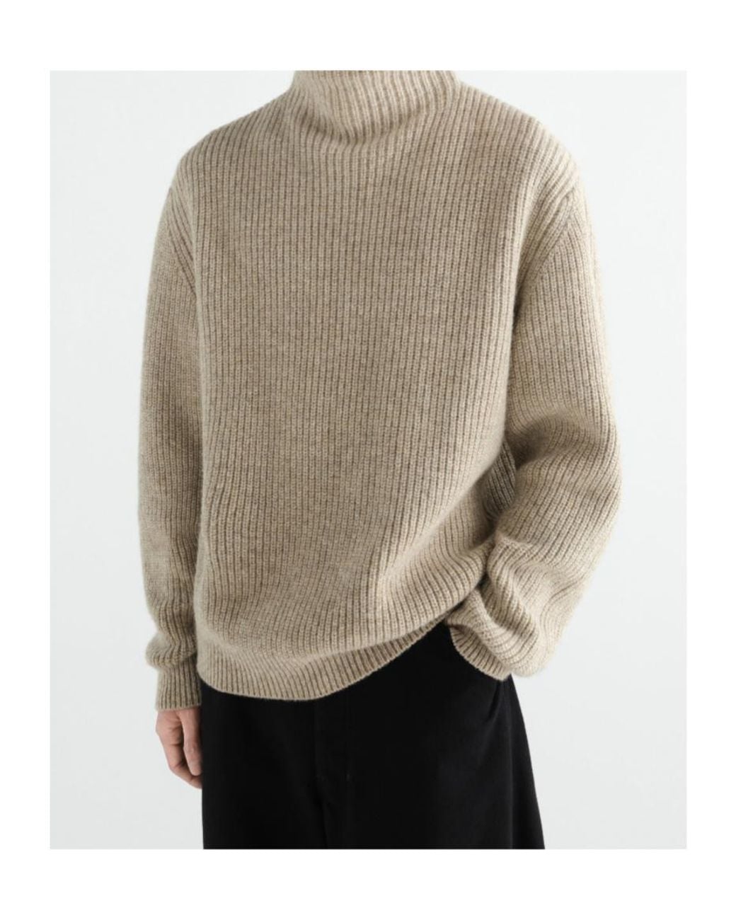 Lemaire Natural Mélange Turtleneck Knitted Jumper for men