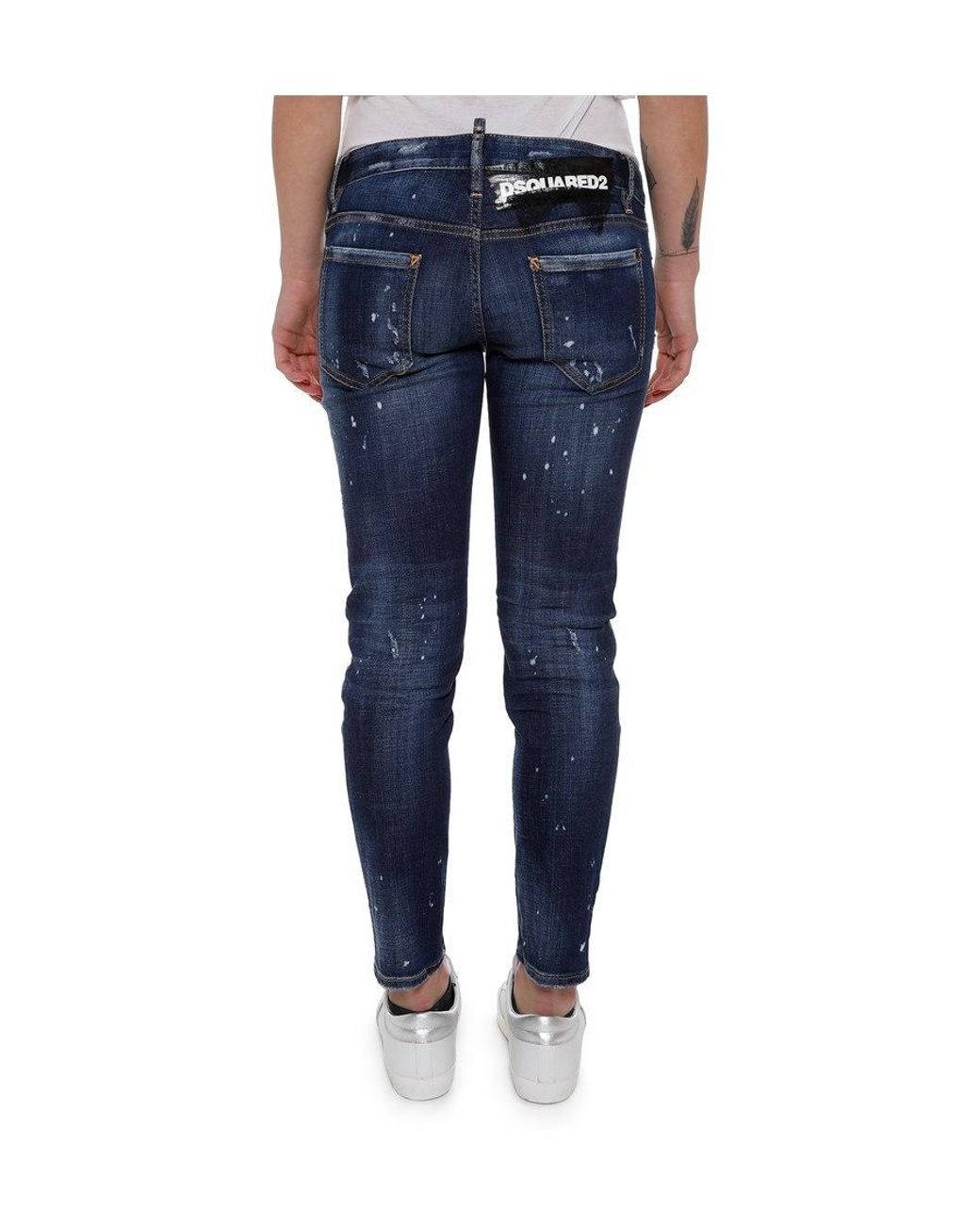 DSquared² Blue Slim Distressed Jeans