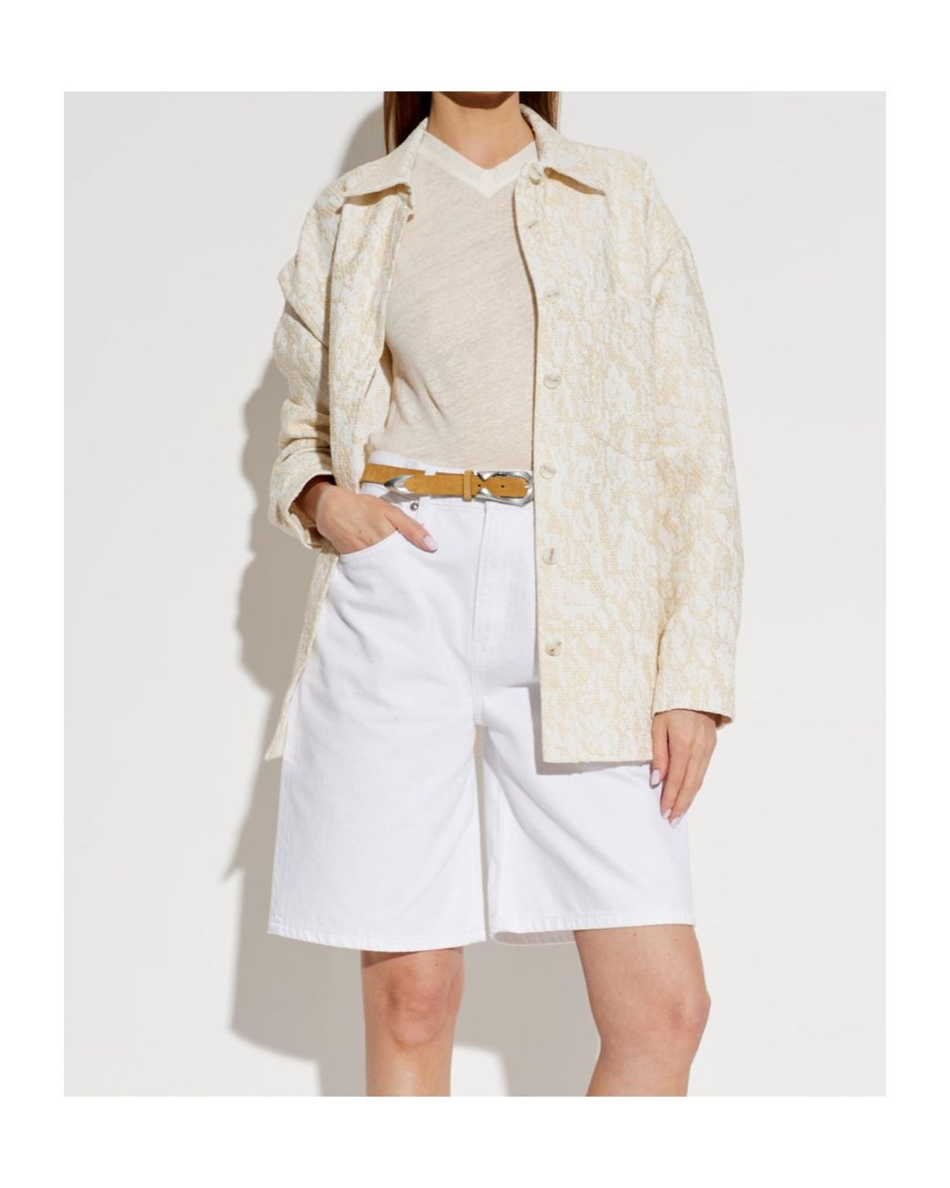 IRO White Collared Long-Sleeved Shirt