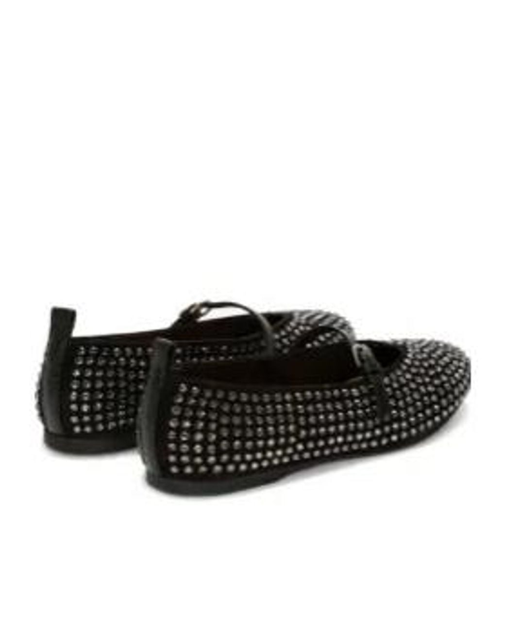 J.W. Anderson Black Crystal-Embellished Buckle Ballet Flats