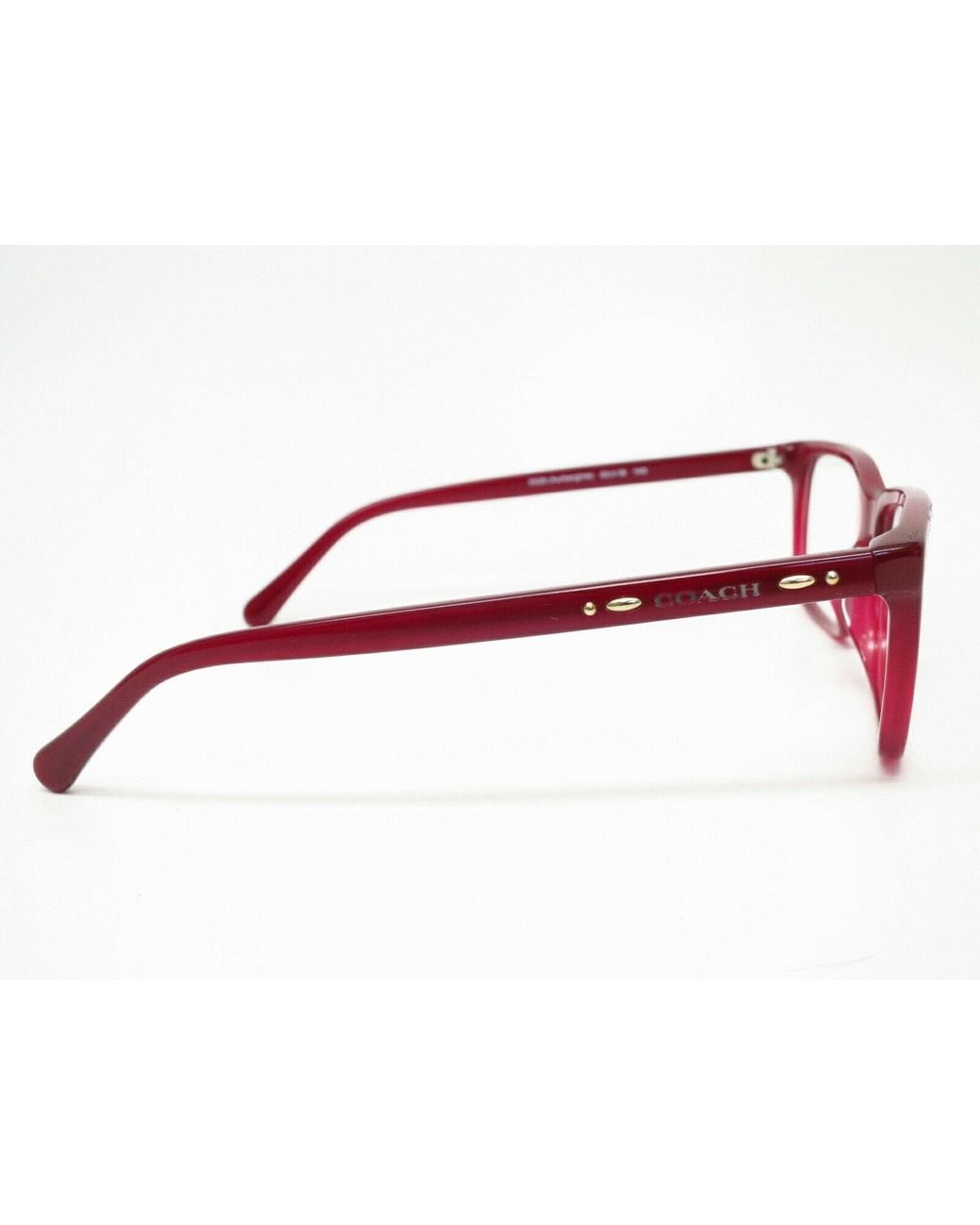 COACH White Logo Clear Lens Glasses