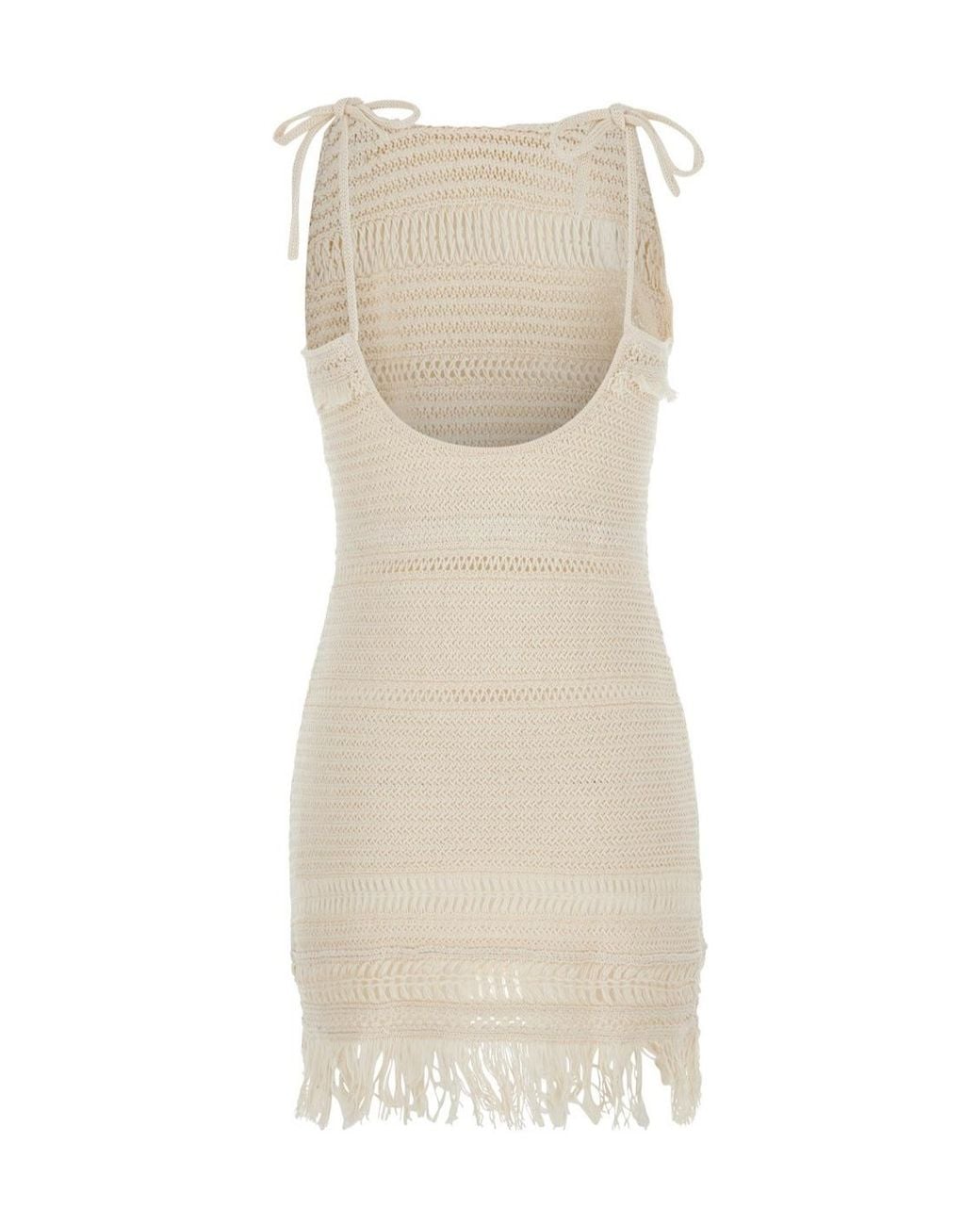 Isabel Marant Natural Isabel Marant Étoile Aralia Open Back Fringed Dress