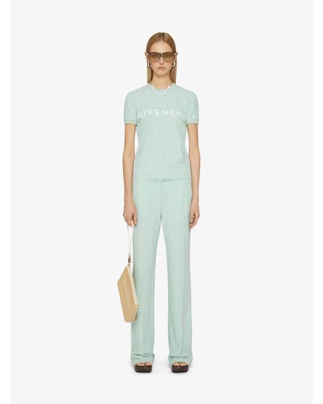 Givenchy Green Double Layered Fitted T-Shirt