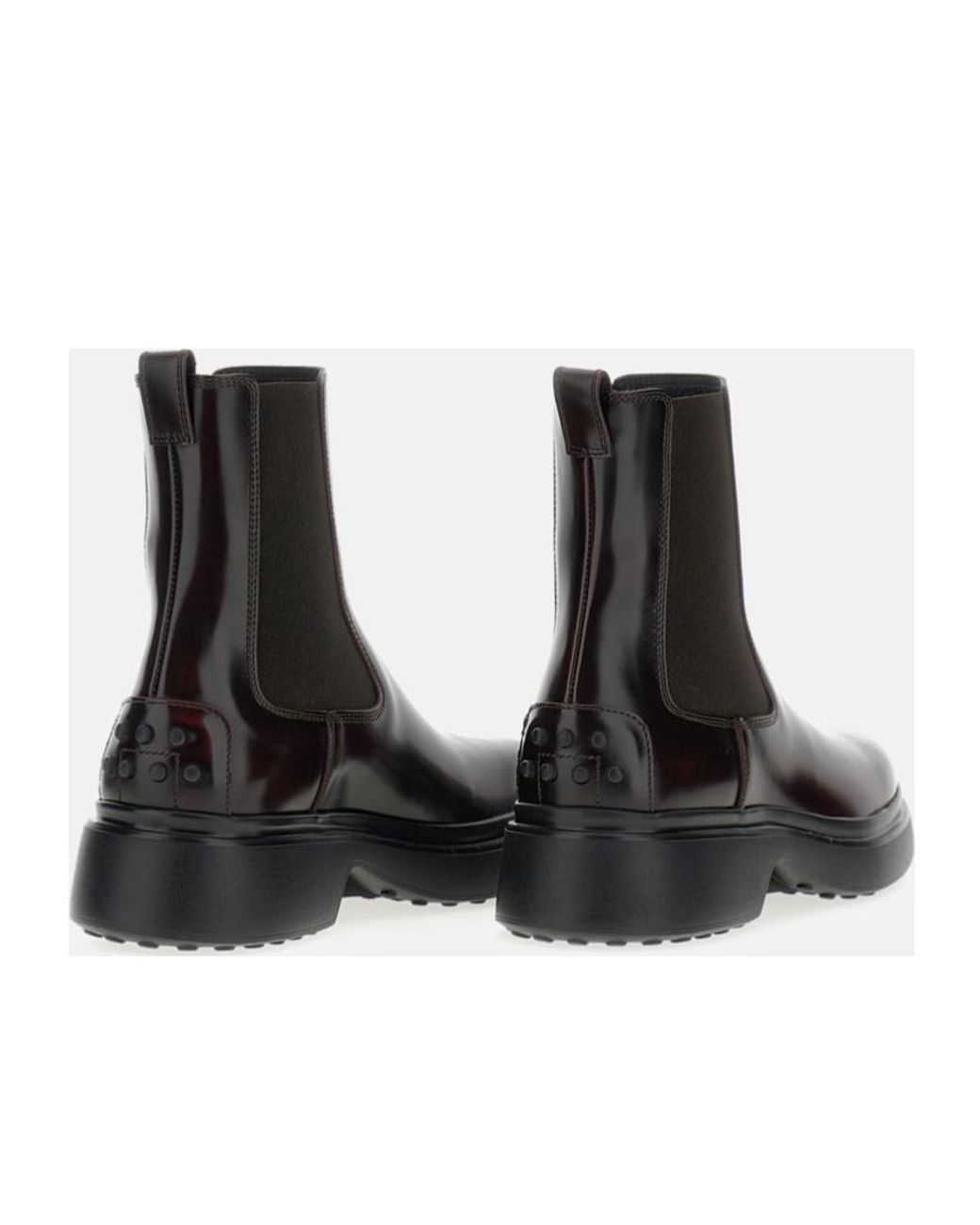 Tod's Black Round-Toe Slip-On Boots