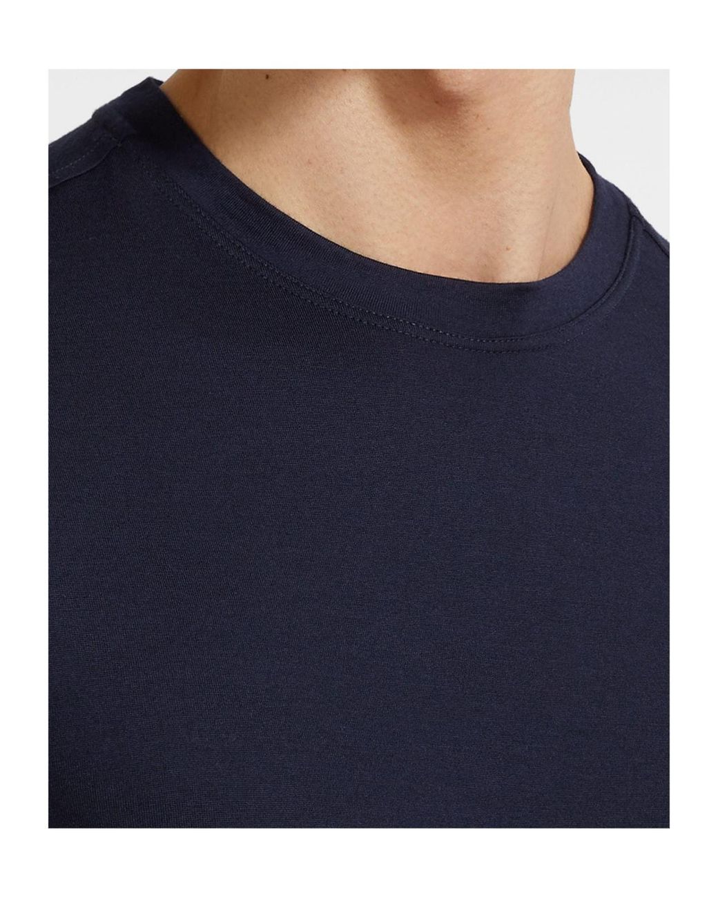 Zegna Blue Short-Sleeved T-Shirt for men