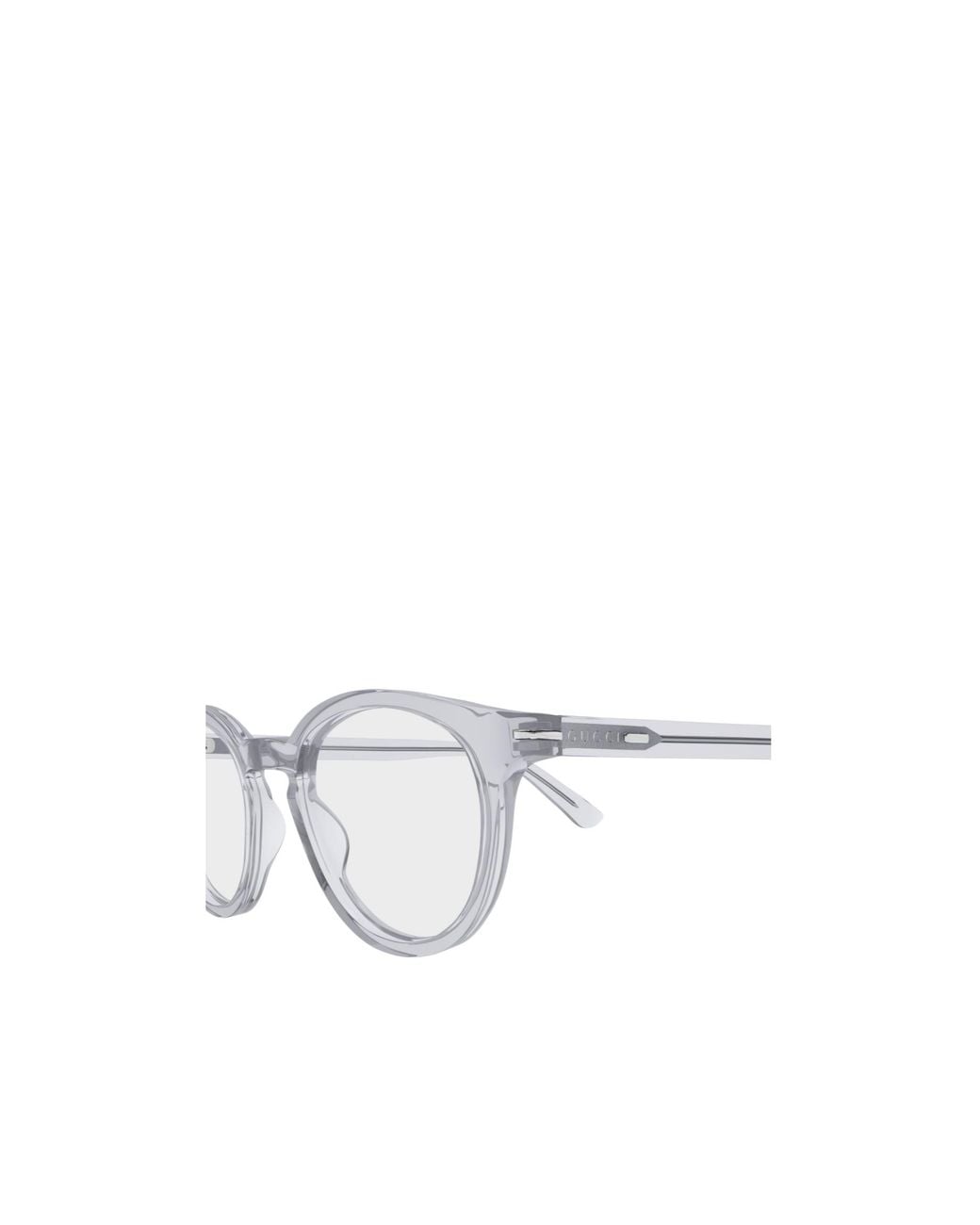 Gucci White Eyewear Round Optical Frame Glasses for men