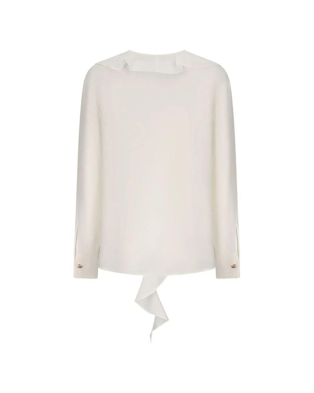 Max Mara White Studio Epica Ruffle Detailed Crewneck Top