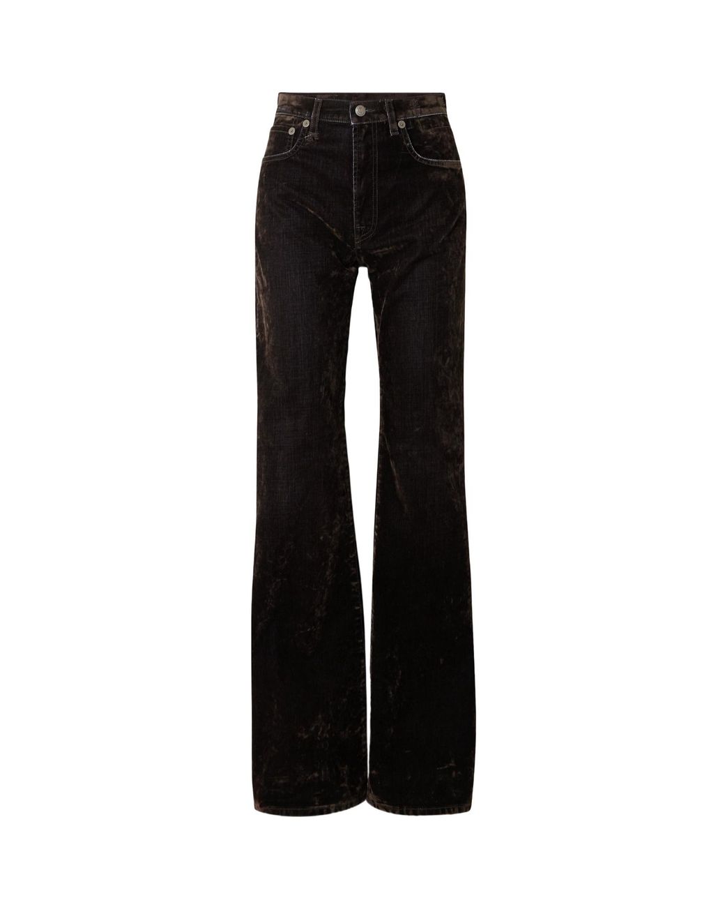 R13 Black High-Rise Flared Denim Trousers