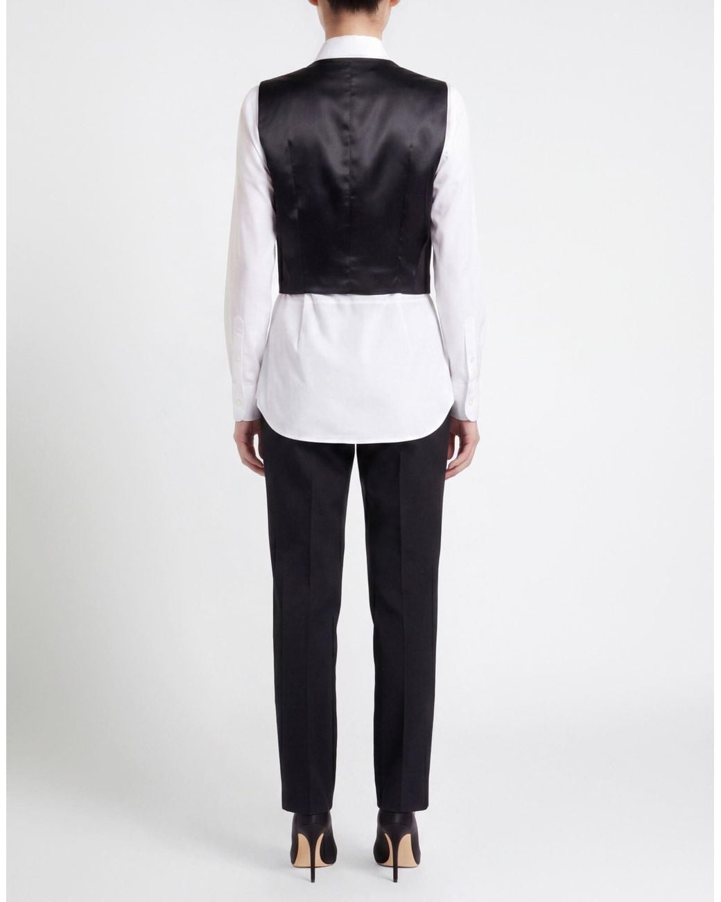 Dolce & Gabbana Black Solid-Color Minimalist Waistcoat