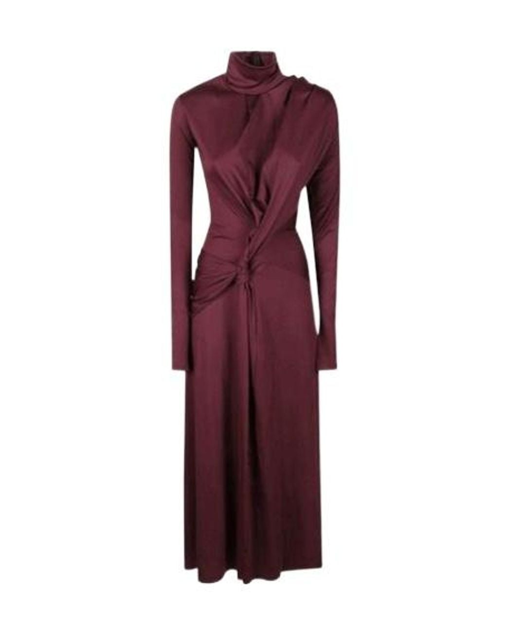 Victoria Beckham Red High-Necked Dress
