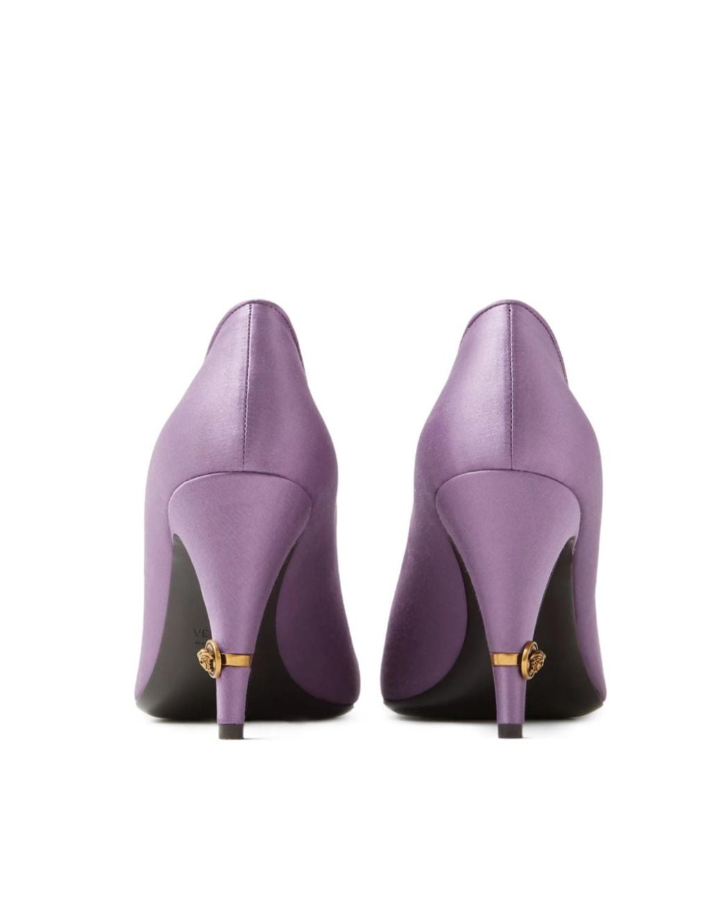 Versace Purple Gianni Satin Pumps 90 Mm
