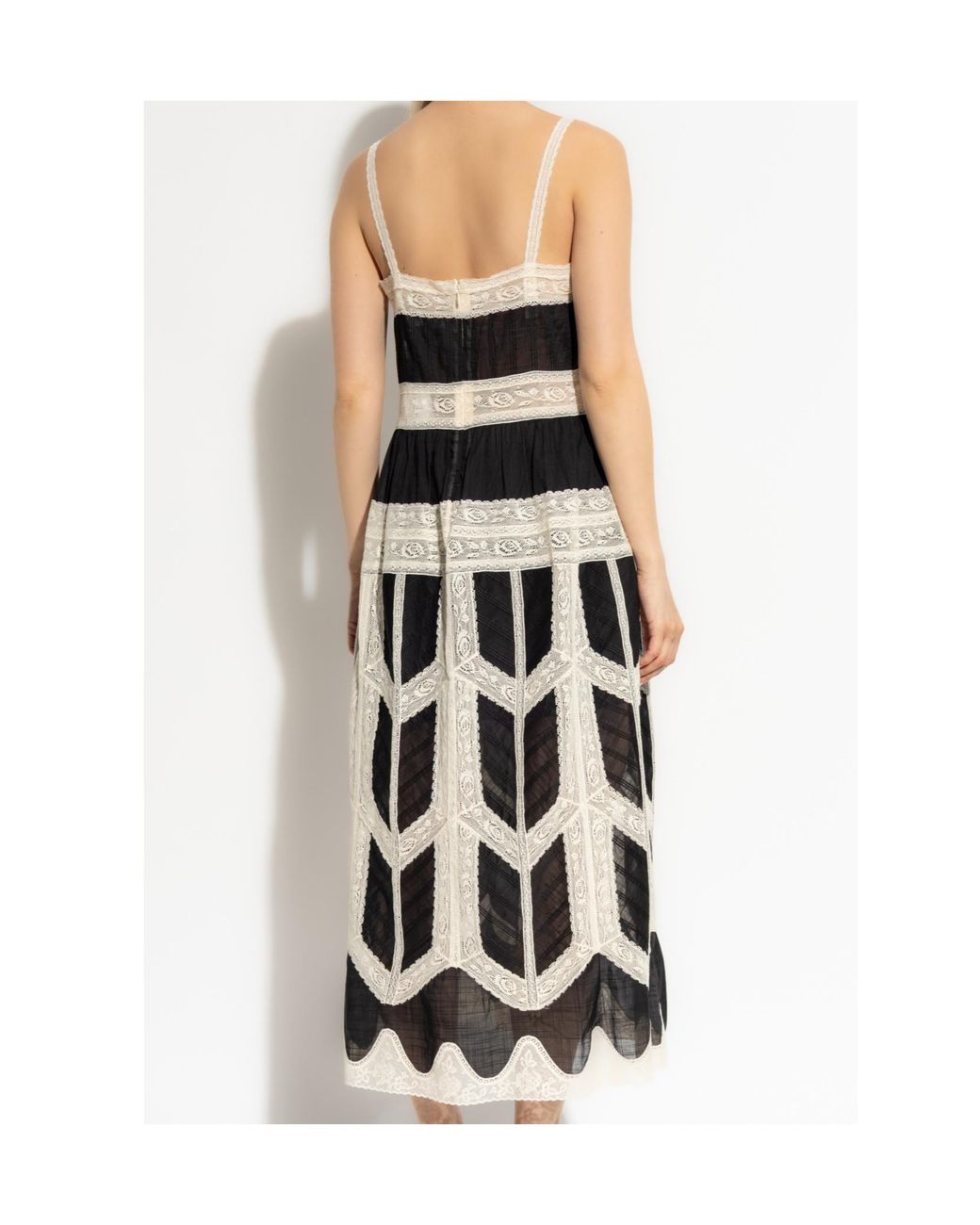 Zimmermann Black Lace-Insert Dress