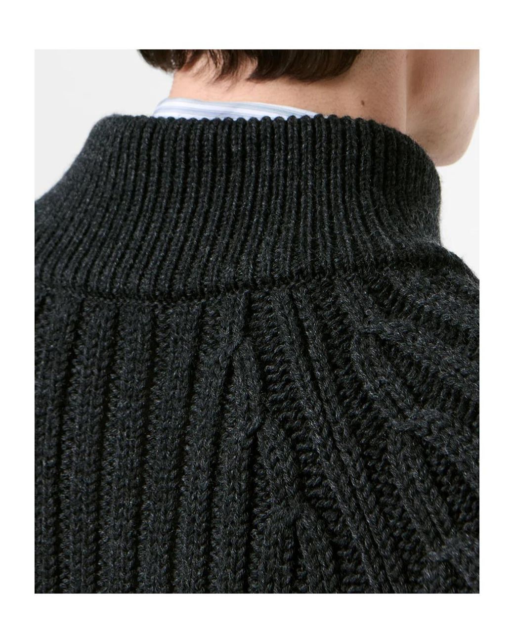 Our Legacy Black Ultra Zip Funnel Knitted Sweater for men