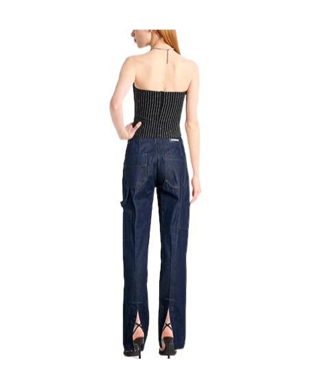 Jacquemus Blue Minimal Square Sunglasses