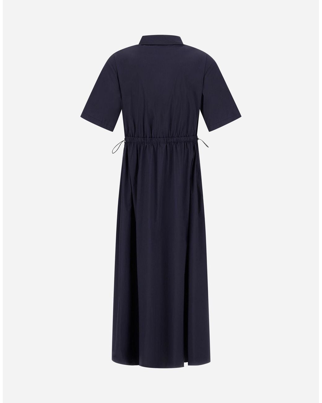 Herno Blue Drawstring Shirt Dress