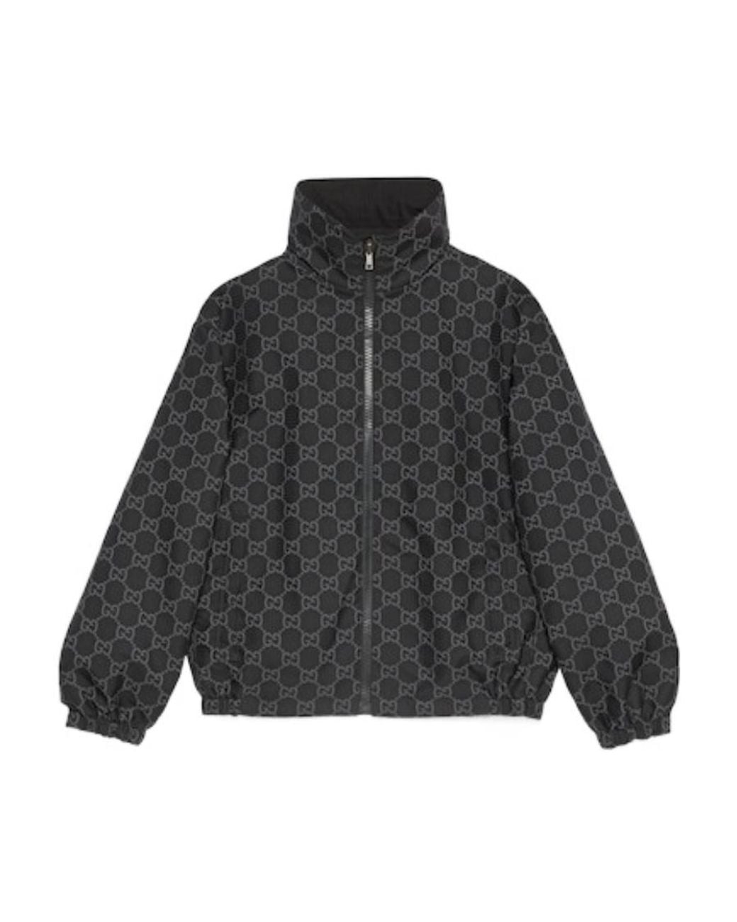 Gucci Black Gg Supreme Reversible Jacket for men