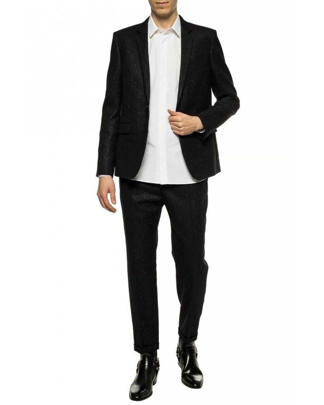 Saint Laurent White Yves Collar Shirt for men