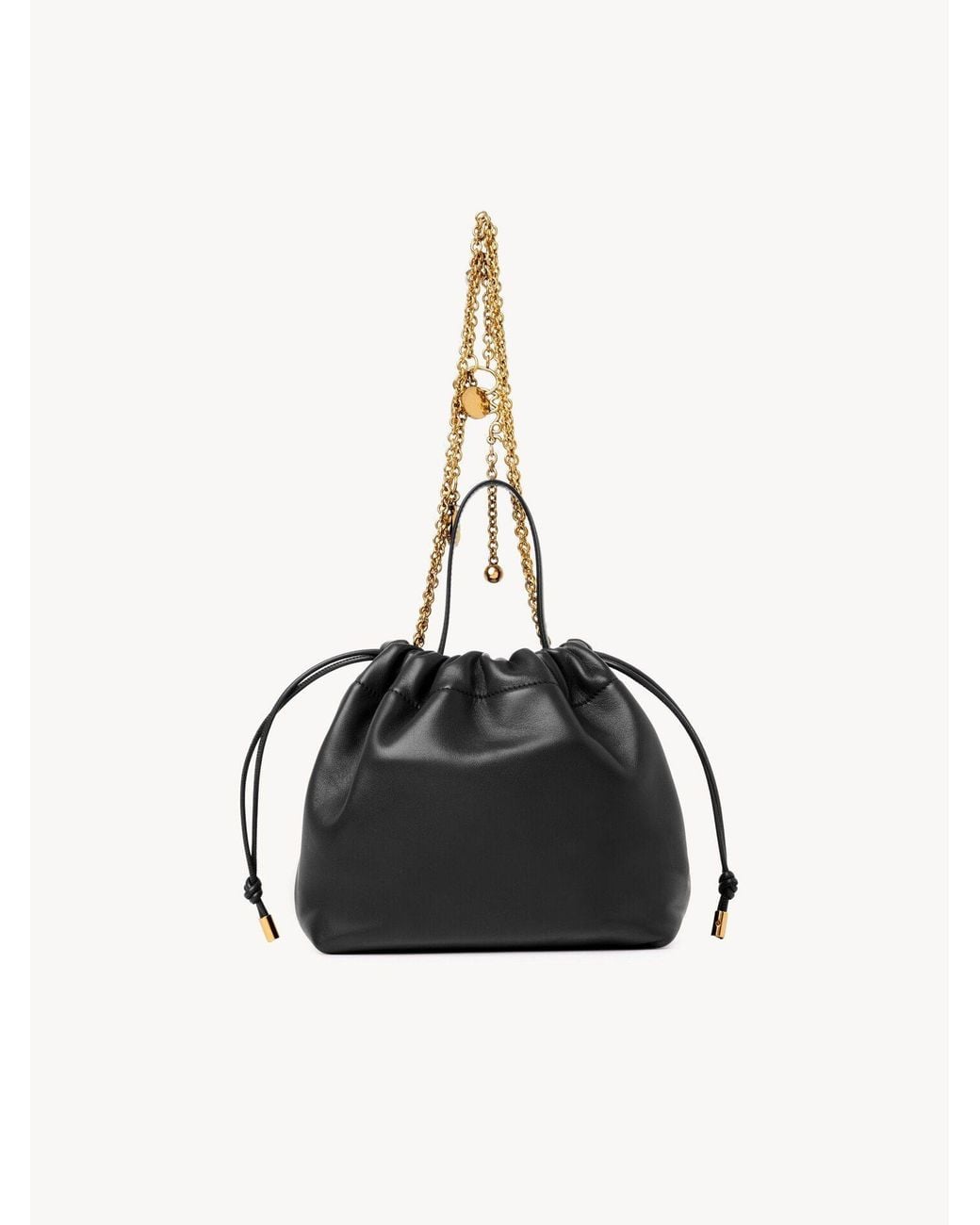 Chloé Black Chloé Icons Drawstring Small Bucket Bag